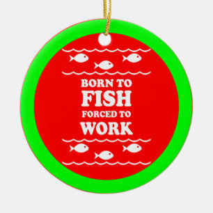 Adorno De Cerámica Pesca divertida