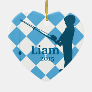 Adorno De Cerámica Pesca ida niños pequeños