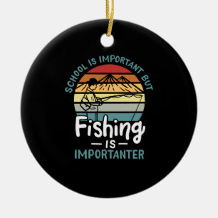 Adorno De Cerámica Pesca - La Pesca Es Más Importante
