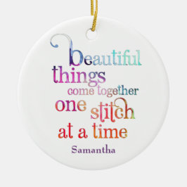 Adorno De Cerámica Pescado de coser un punto a la vez