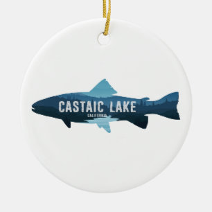Adorno De Cerámica Pescado del lago Castaic California