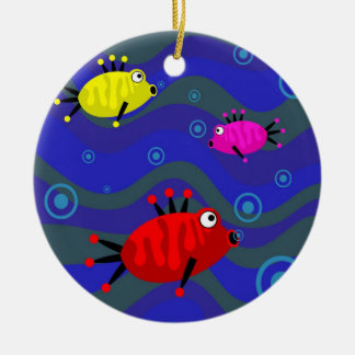 Adorno De Cerámica Pescado fundido