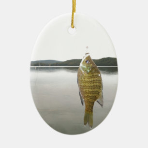 Adorno De Cerámica Pescado solar amarillo en el lago Arrowhead