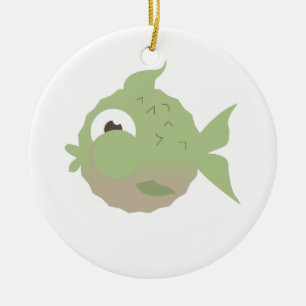 Adorno De Cerámica Pescados