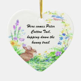 Adorno De Cerámica Peter Cotton Tail -