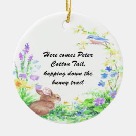 Adorno De Cerámica Peter Cotton Tail