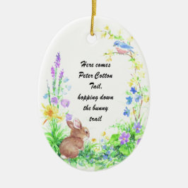 Adorno De Cerámica Peter Cotton Tail -