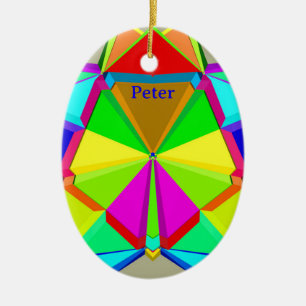 Adorno De Cerámica PETER ~ HUEVO ORIENTAL ~ POLIEDRON Muchos colores