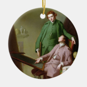Adorno De Cerámica Peter y James Romney, 1766 (aceite en lona)