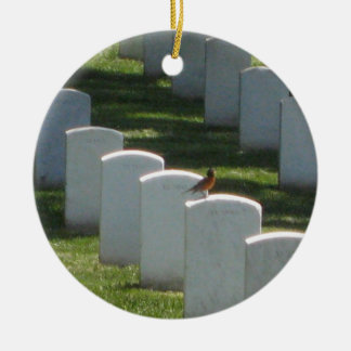 Adorno De Cerámica Petirrojo en la lápida mortuaria
