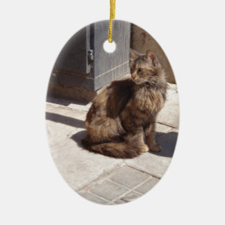 Adorno De Cerámica Petra, un gato persa de larga duración