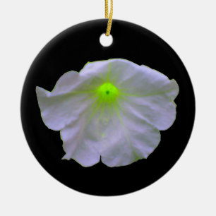 Adorno De Cerámica Petunia Green Glow Personalizado Birthday