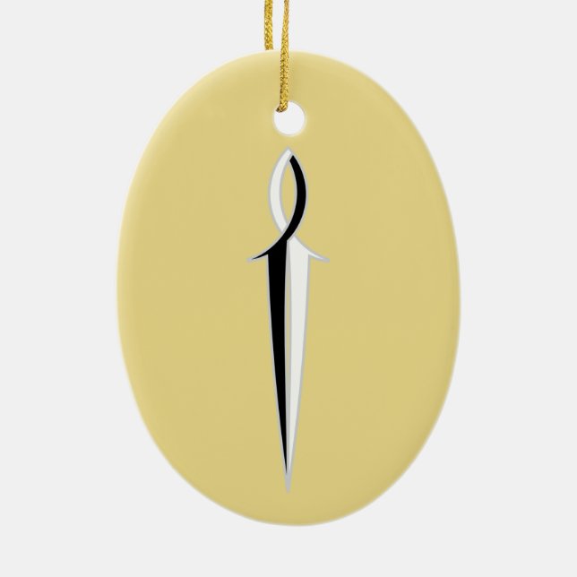 Adorno De Cerámica Pez Espada Jesús (Atrás)