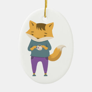 Adorno De Cerámica Pezón lindo con taza de té