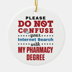 Adorno De Cerámica Pharmacist Funny Quote Pharmacy Degree