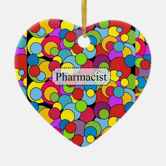 Adorno De Cerámica Pharmacist Gifts Whimsical Bubbles (Frente)