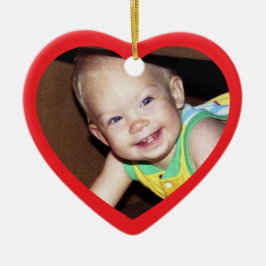 Adorno De Cerámica Photo Christmas Ornament - your photo