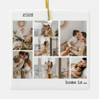 Adorno De Cerámica Photo Collage Ornament