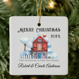 Adorno De Cerámica Photo First Christmas in Our New Home