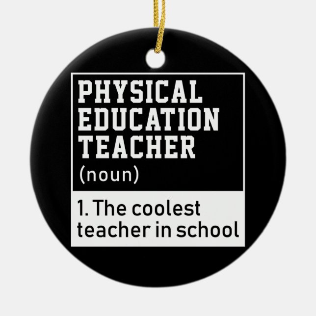 Adorno De Cerámica Physical Education Teacher Definition P.E. (Frente)