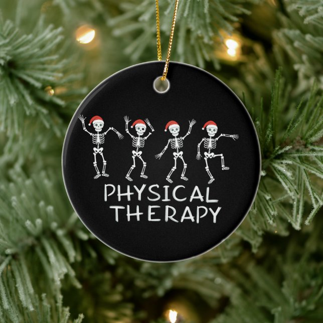 Adorno De Cerámica Physical Therapist Skeleton Christmas DPT Student  (Árbol)
