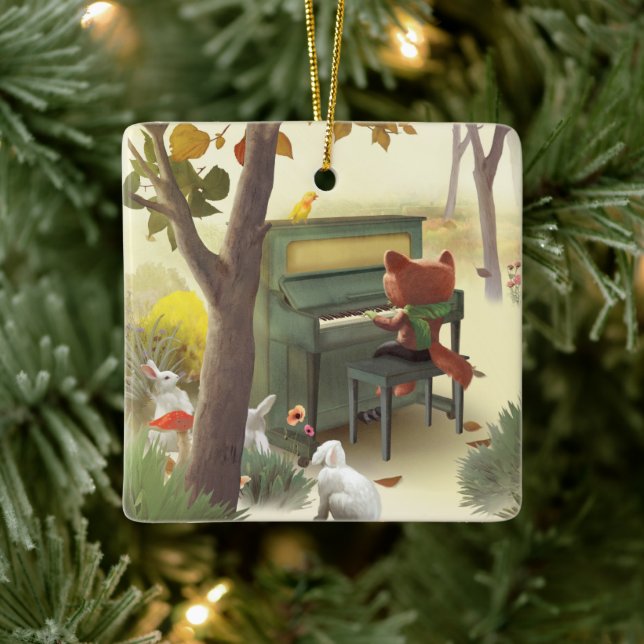 Adorno De Cerámica Pianista de Woodland (Árbol)