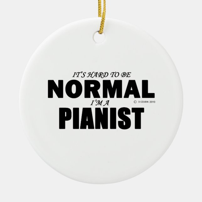 Adorno De Cerámica Pianista normal (Frente)