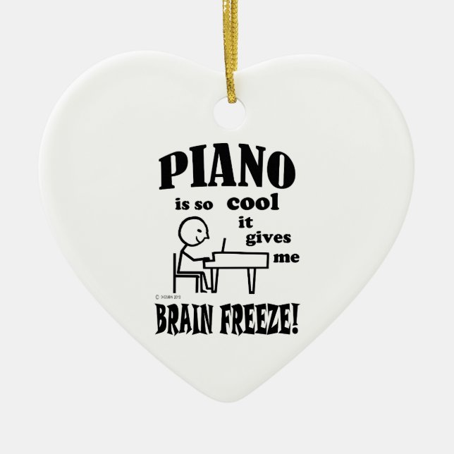 Adorno De Cerámica Piano, congelación cerebral (Frente)