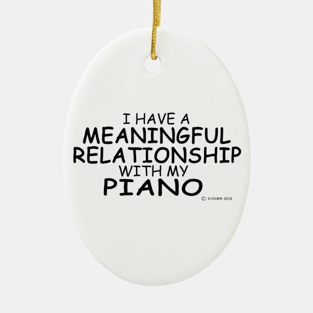 Adorno De Cerámica Piano de relación significativo (Frente)