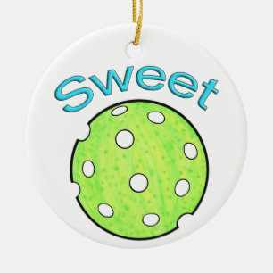 Adorno De Cerámica Pickle Pickleball dulce