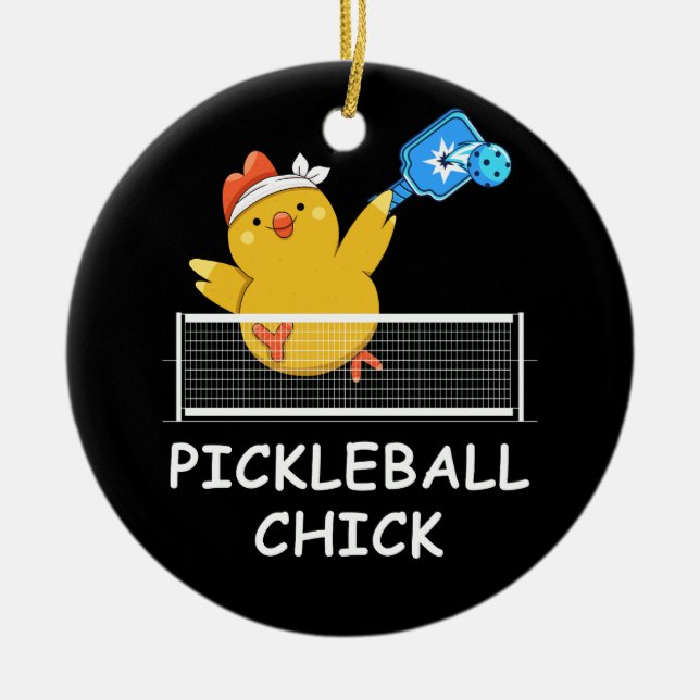 Adorno De Cerámica Pickleball Chick divertido Jubilación Retirada Hom (Frente)