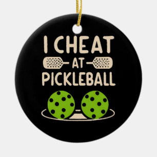 Adorno De Cerámica Pickleball Divertido
