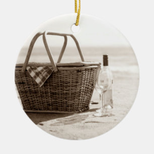 ADORNO DE CERÁMICA **PICNIC DE PLAYA** ORNAMIENTO DE NAVIDAD