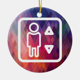 Adorno De Cerámica Pictograma de los técnicos del elevador