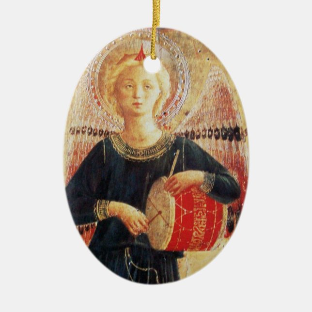 Adorno De Cerámica Piedra ANGEL Ruby Gem MUSICAL (Frente)