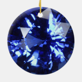 Adorno De Cerámica Piedra preciosa azul marino septiembre Birthstone