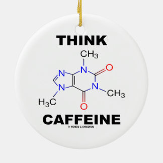 Adorno De Cerámica Piense el cafeína (la molécula química del
