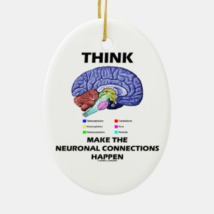 Adorno De Cerámica Piense hacen que las conexiones neuronales suceden
