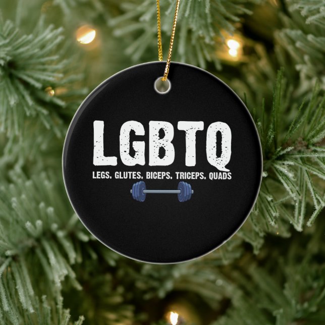 Adorno De Cerámica Piernas LGBTQ Glutes Biceps Triceps Quads Gym Love (Árbol)