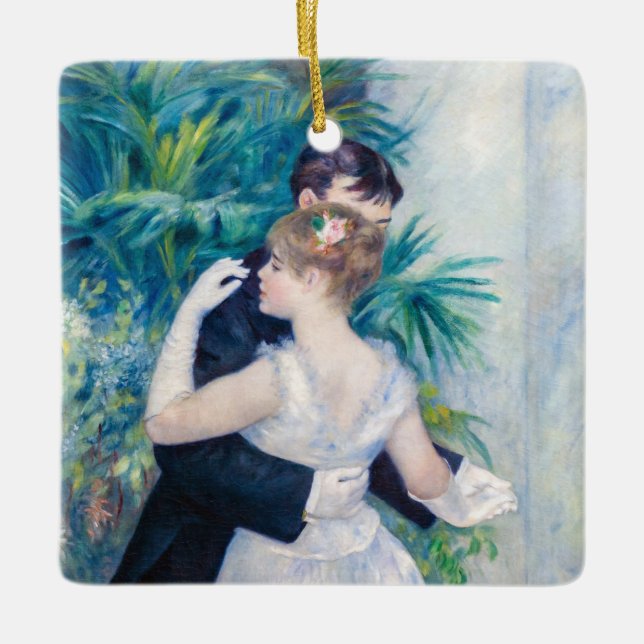 Adorno De Cerámica Pierre-Auguste Renoir - Danza de la ciudad (Anverso)