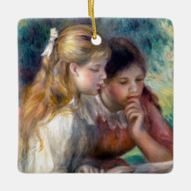 Adorno De Cerámica Pierre-Auguste Renoir - La lectura (Anverso)
