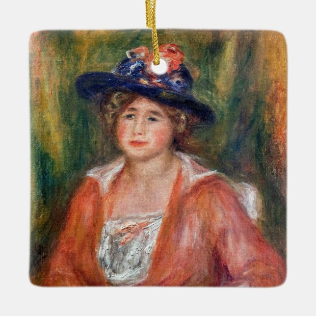 Adorno De Cerámica Pierre-Auguste Renoir - Retrato de mujer sentada (Anverso)