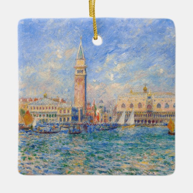 Adorno De Cerámica Pierre-Auguste Renoir - Venecia, el Palacio del Do (Anverso)
