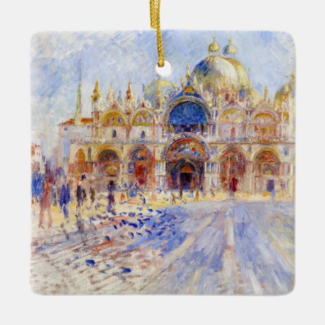 Adorno De Cerámica Pierre-Auguste Renoir - Venecia, Piazza San Marco (Anverso)