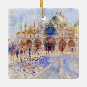 Adorno De Cerámica Pierre-Auguste Renoir - Venecia, Plaza de San Marc