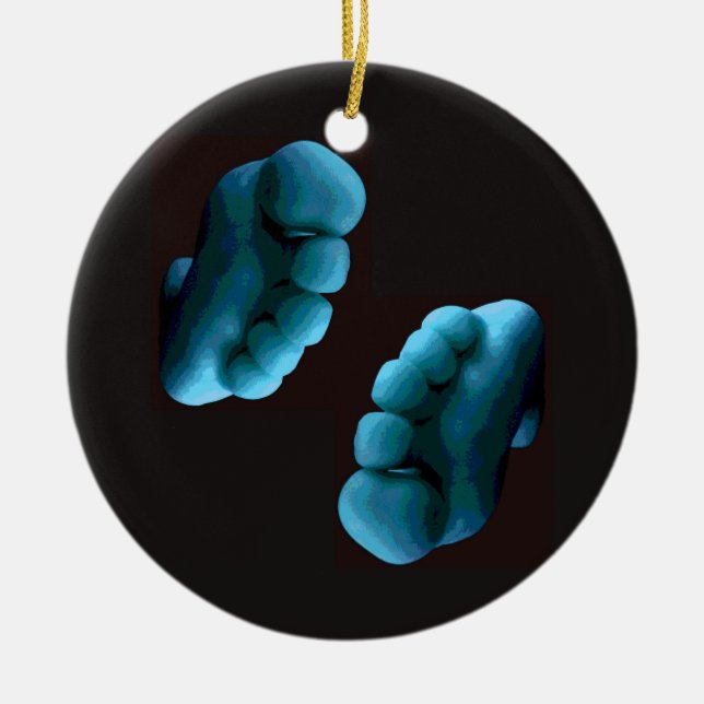 Adorno De Cerámica Pies azules (Frente)