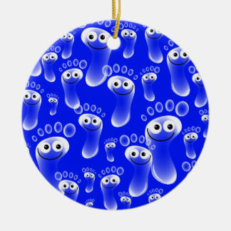 Adorno De Cerámica Pies azules felices