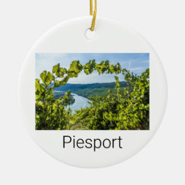 Adorno De Cerámica Piesport Moselle Grapes Vintage Souvenir