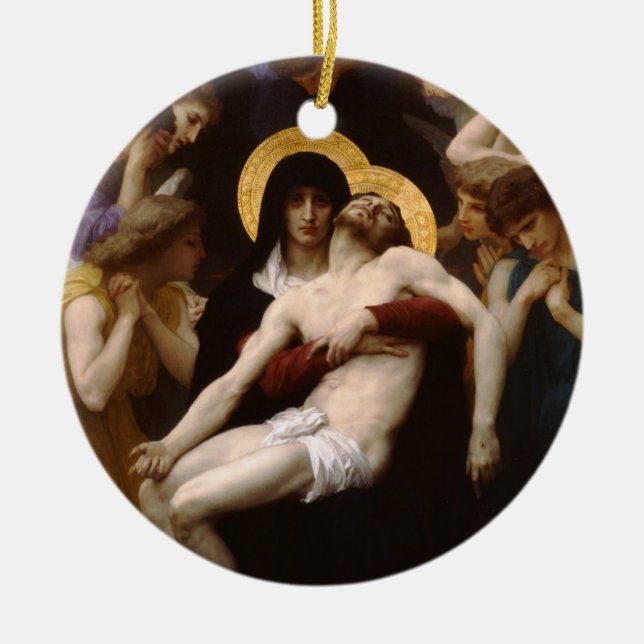 Adorno De Cerámica pieta Jesucristo y Virgen María (Frente)