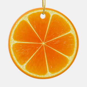 Adorno De Cerámica Pieza de fruta del Naranja del cítrico